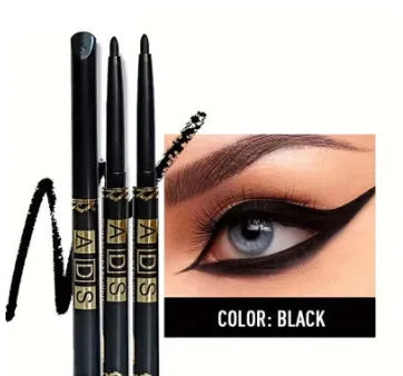 Eyeliner Gel Pencil Black Brown Automatic Pencil - Black 3Pcs