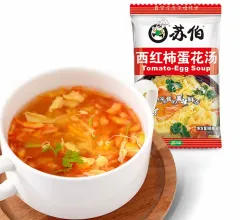 Prepare A Small Packet Of Ready-to-eat Fresh Vegetable And Lotus Root Soup Base - View 1