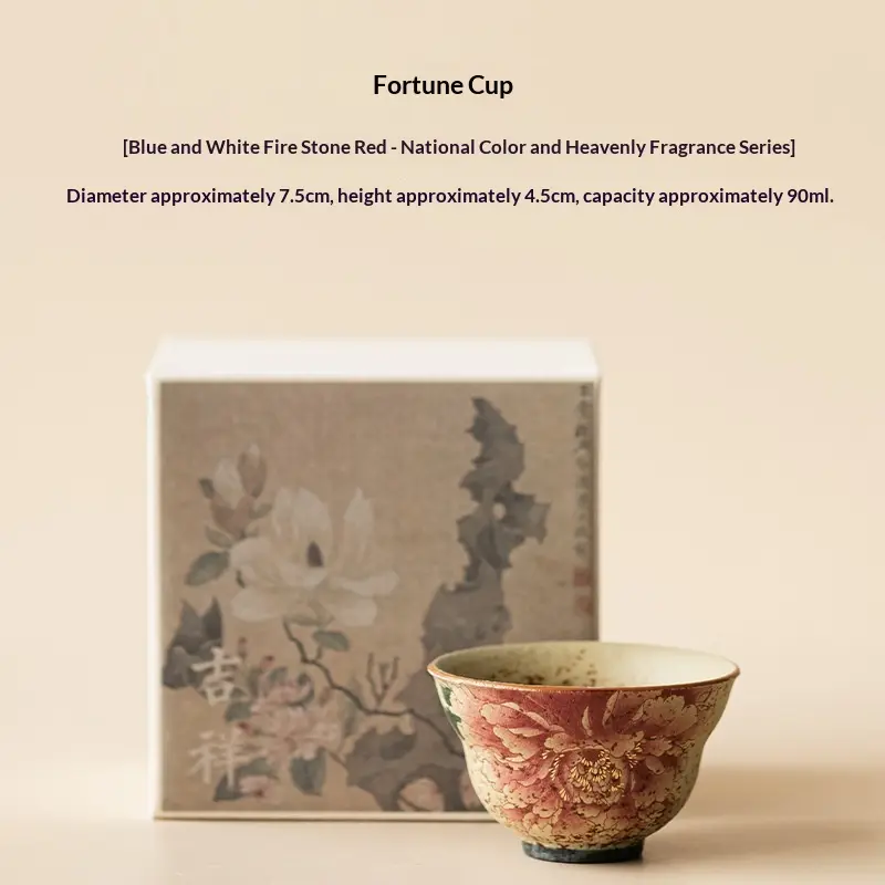 Ceramic Teacup Household Tea-tasting Cup With Fluted Rim