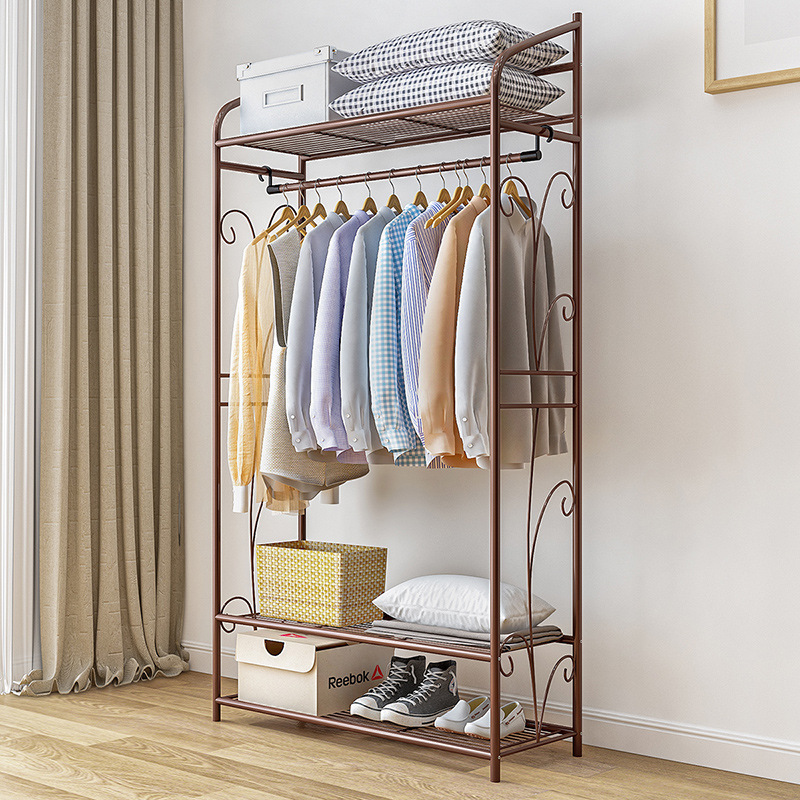 3-in-1 Floor-standing Foldable Clothes Drying Rack For The Bedroom