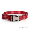 Black Plaid On Red Background