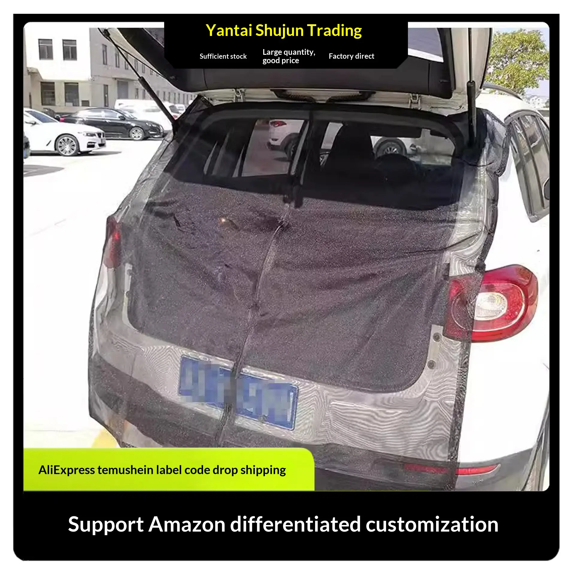 Car Tailgate Mosquito-Proof Sunshade Magnetic Auto-Trip Gear Trunk Ventilation Insect-Proof Mesh Screen