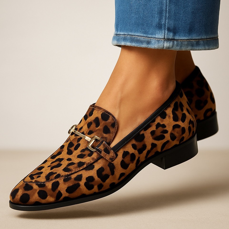 New Pointed-toe Low-cut Leopard-print Casual Shoes - Image 4