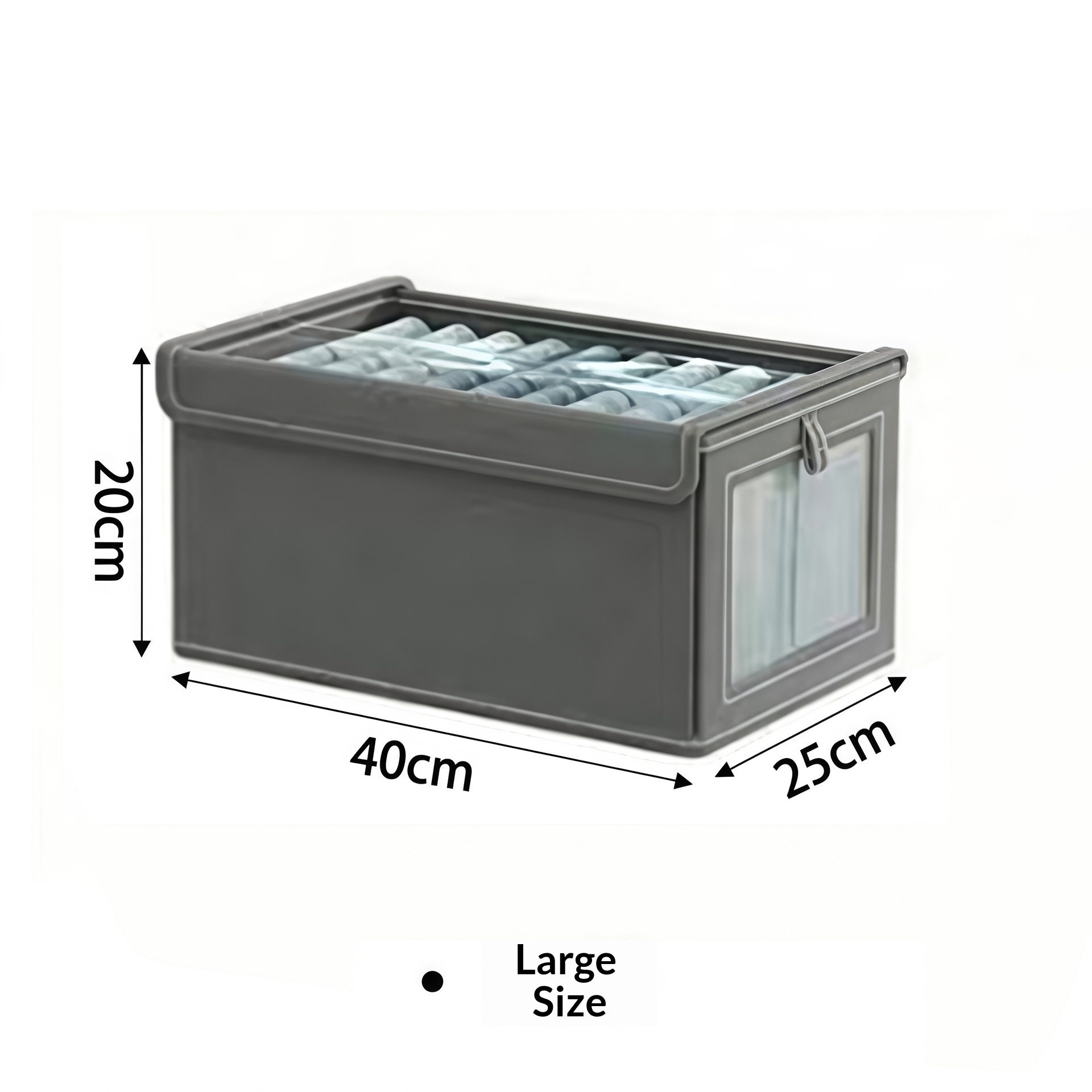 Household Oxford Cloth Storage Box With Lid And Transparent - Image 3