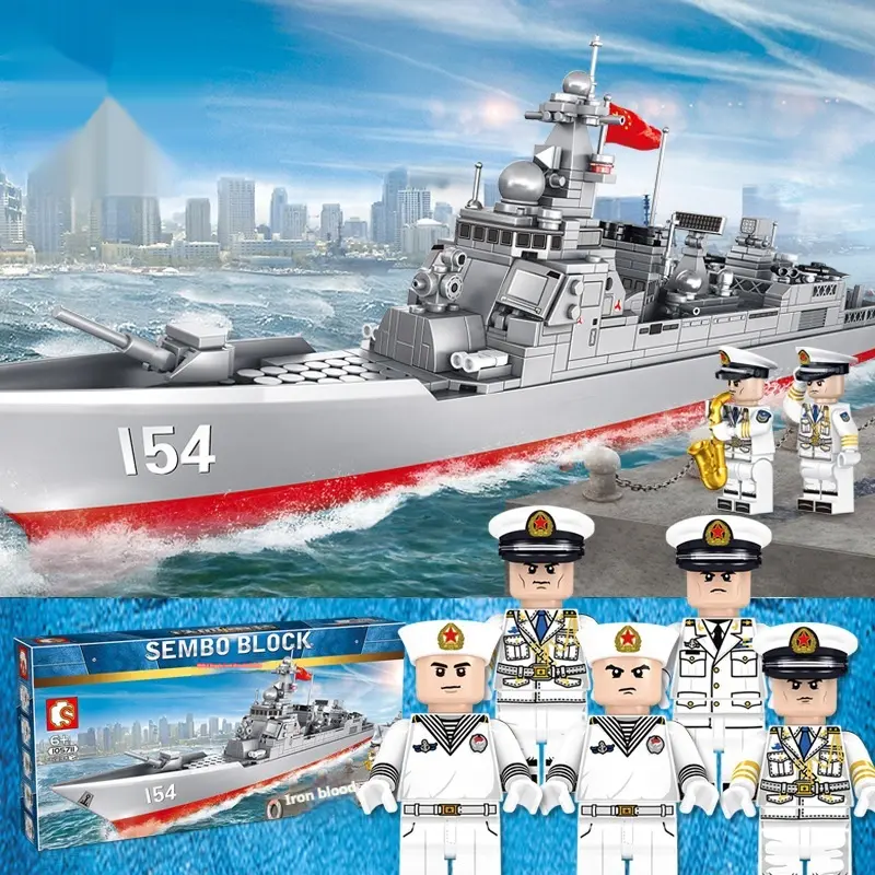 052D Missile Destroyer Military Ship Assembly Toy Model
