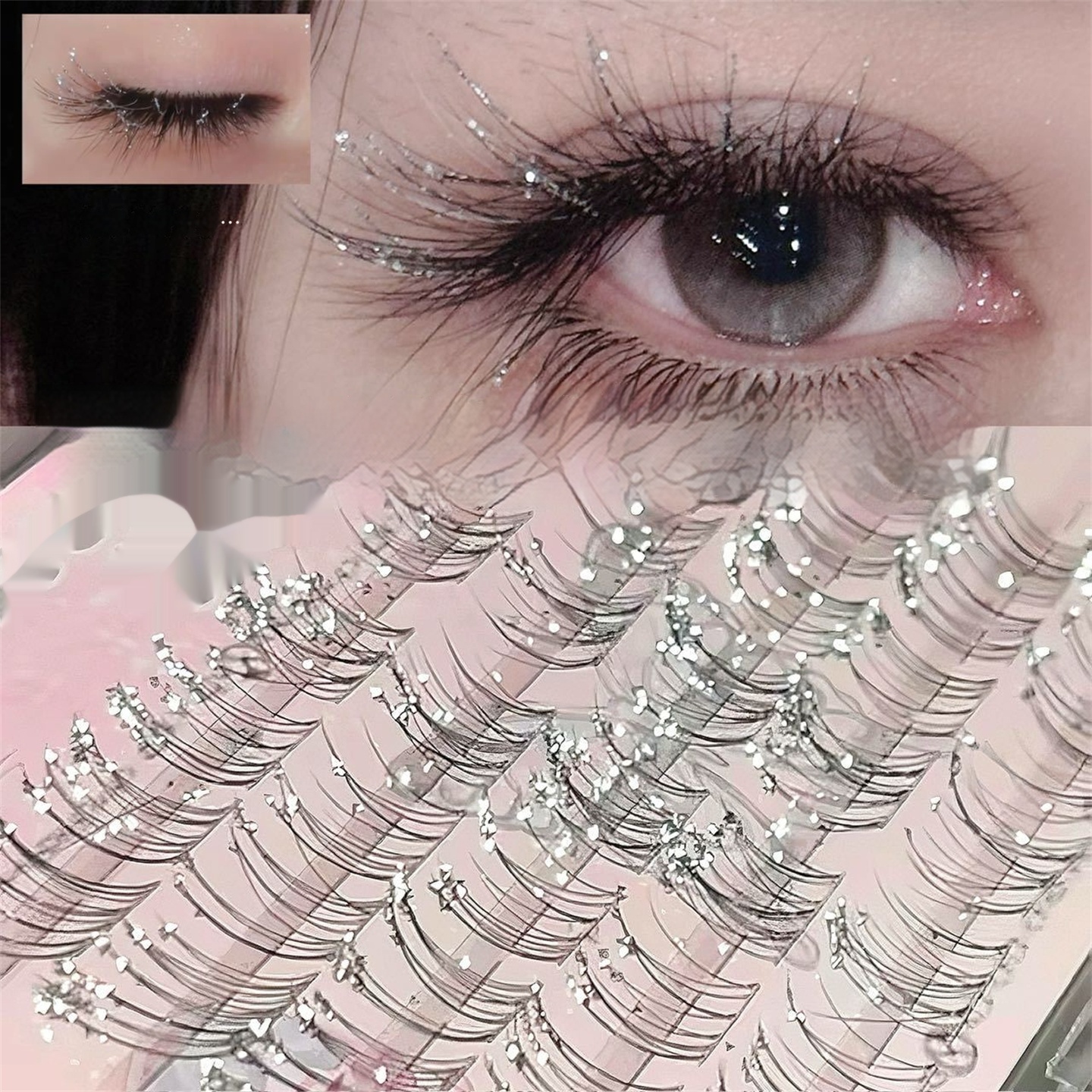 Broken Diamond False Eyelashes Are Conspicuous And Large