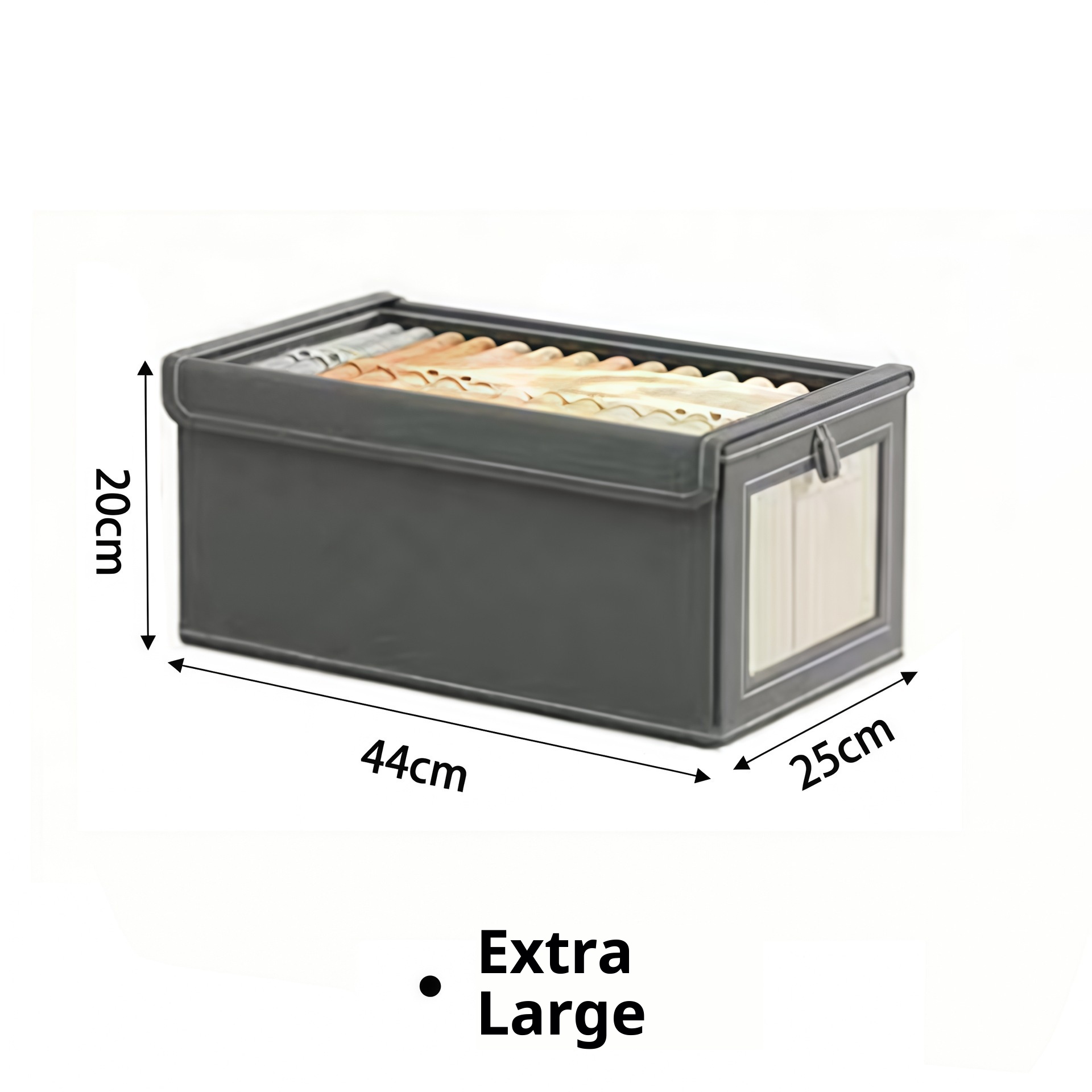Household Oxford Cloth Storage Box With Lid And Transparent - Image 2