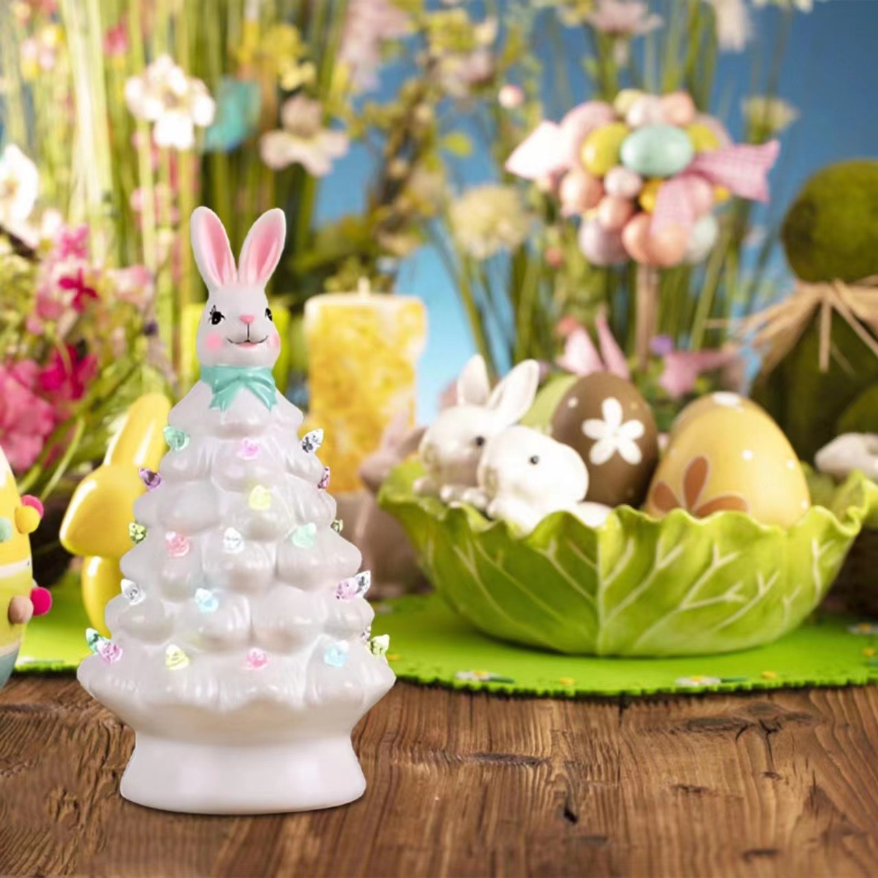 Easter Bunny-Shaped Decorative Creative Resin Craft Ornaments - Image 2