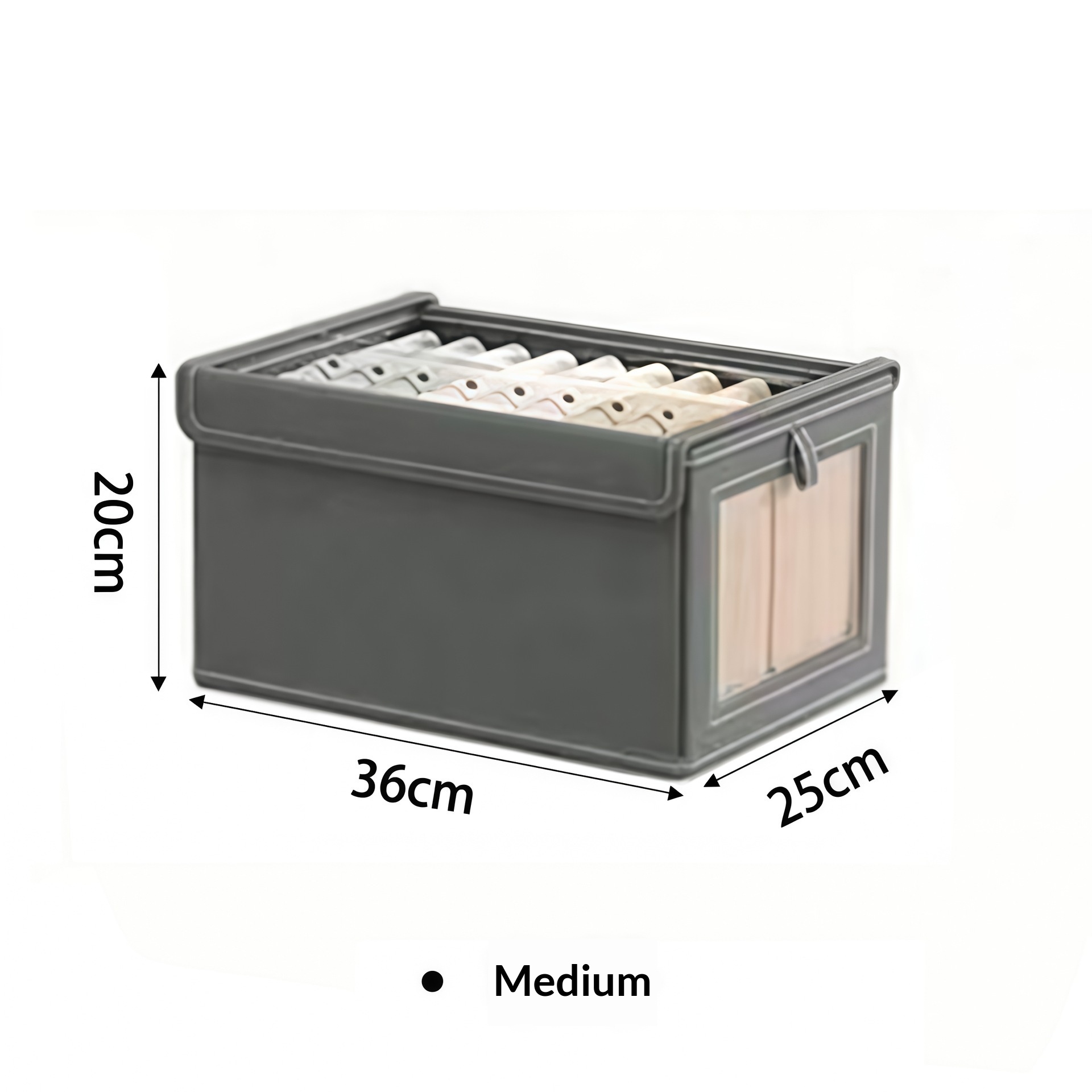 Household Oxford Cloth Storage Box With Lid And Transparent - Image 4