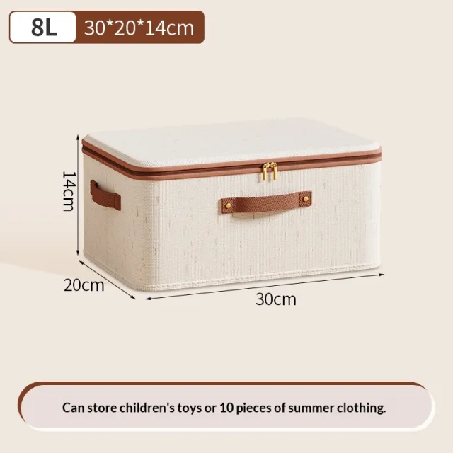Oxford Cloth Storage Box With Lid Waterproof Large Capacity For Household Clothing Storage Beige - Shop at LoveMi