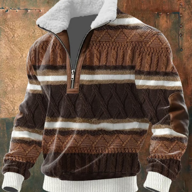 New Men's Casual Long-sleeve Hoodie With A Stand-up Collar And Zipper - Image 7