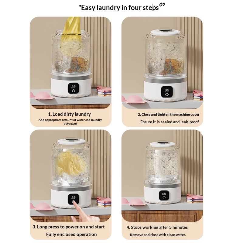 Small Electric Wireless Portable Laundry Cup - Image 1