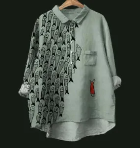 Casual Long Sleeve Shirt Animal Print Hawaiian Long Sleeve Shirt Color 37 5Xl - Shop at LoveMi