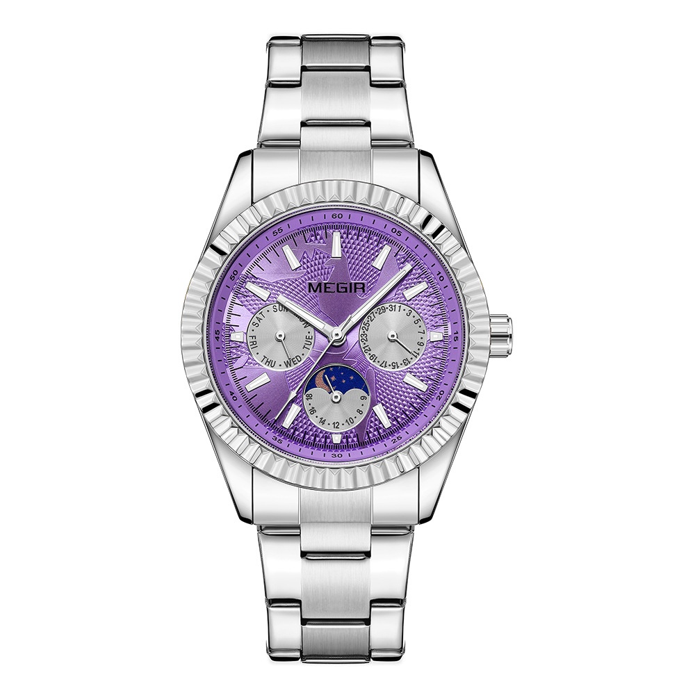 Lunar Phase Business Steel-Strap Waterproof Quartz Men's Watch 6