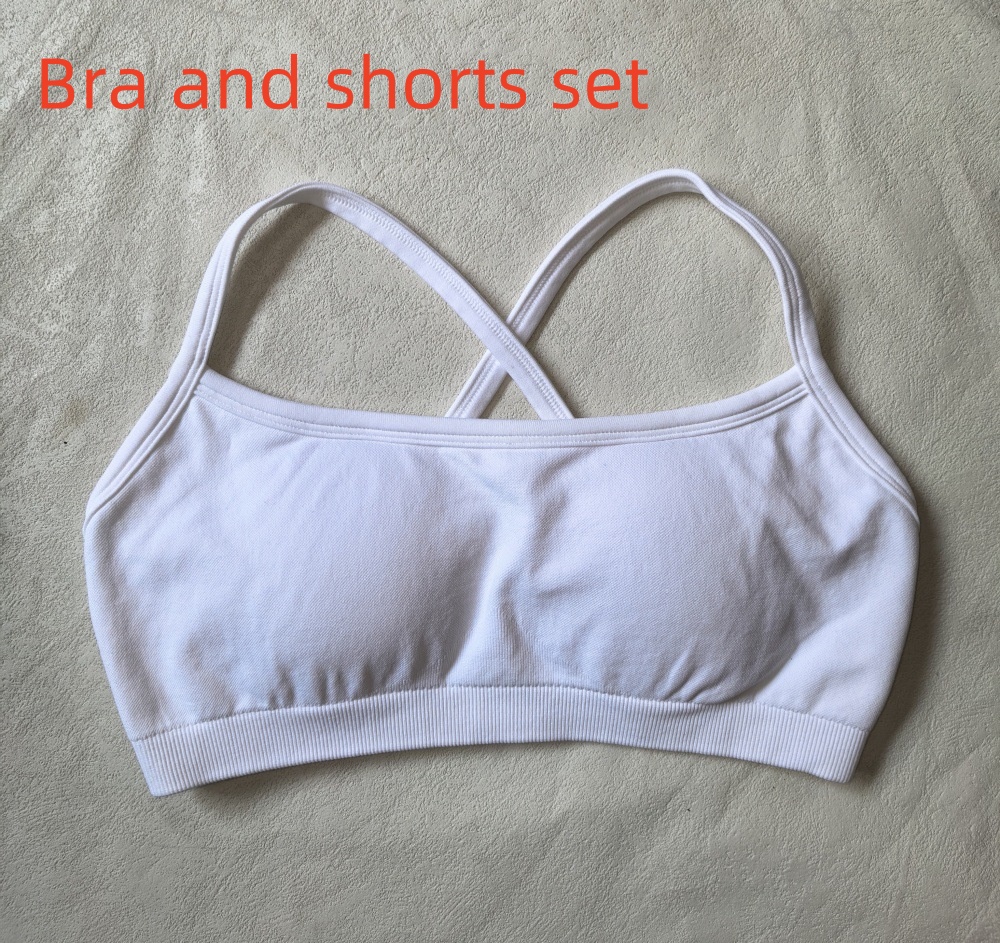 Halter Backless Bra High Waist Peach Sports Shorts Suit - Image 6