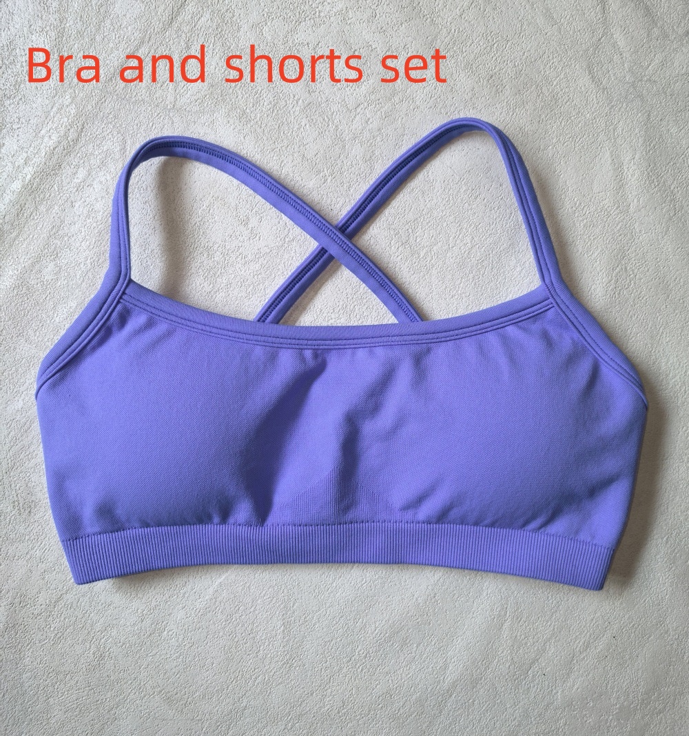 Halter Backless Bra High Waist Peach Sports Shorts Suit - Image 20