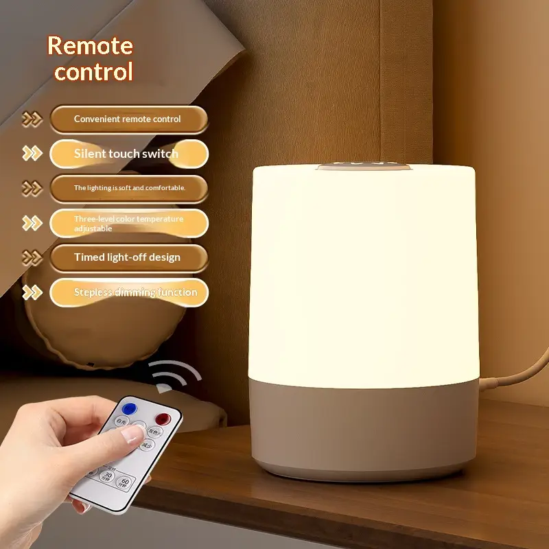 Rechargeable Bedroom Bedside Sleep Remote-Controlled Night Light