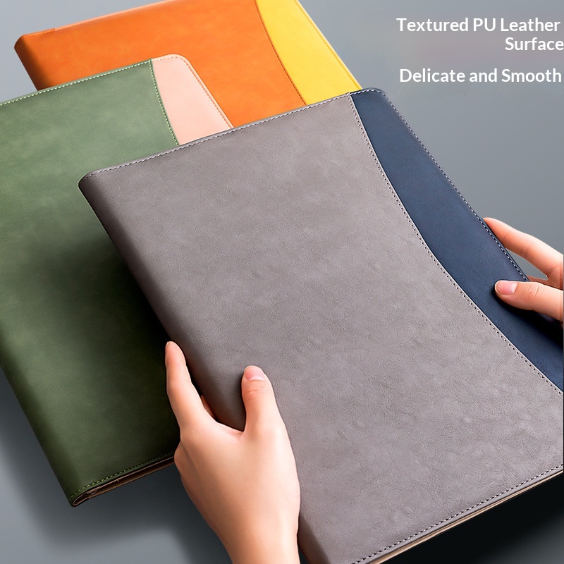 A4 Leather Multi-Functional Document Business Office Manager's Contract Negotiation Notebook Meeting Filing Folder 6