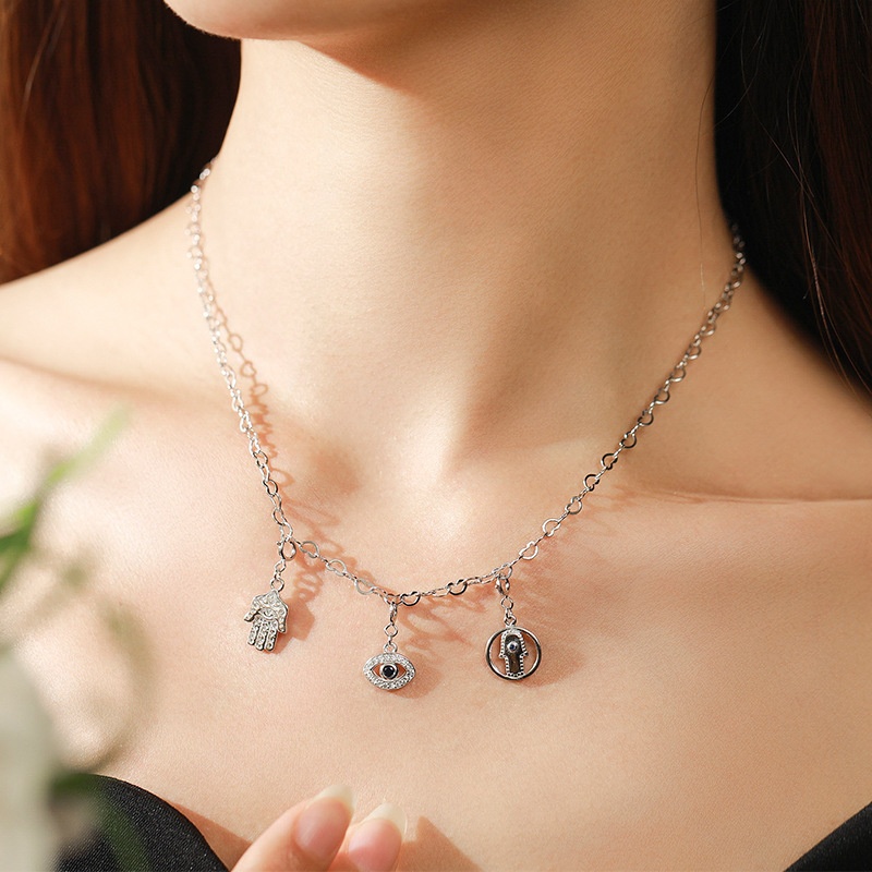 Sterling Silver Fashionable And Minimalist Pendant Korean-style Sweet And Adorable