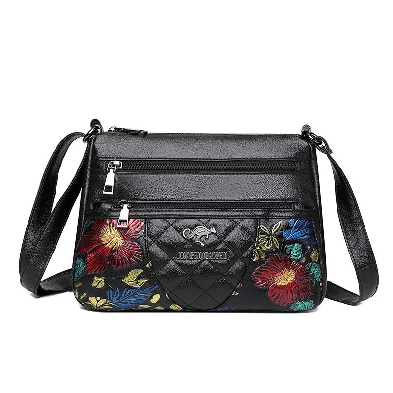 A Multi-layered Crossbody Bag With A Fashionable Large-capacity Embroidered Thread Design - Image 3