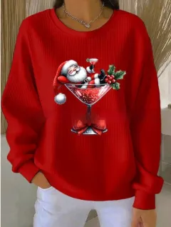 Relaxed-fit Casual Autumnwinter Long-sleeve Crew-neck Sweatshirt - Cz7236 21-M - View 1