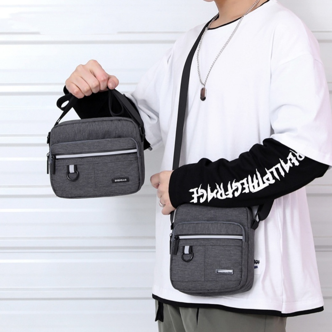 Men's Business Oxford Cloth Shoulder Simple Casual Large-Capacity Crossbody Bag