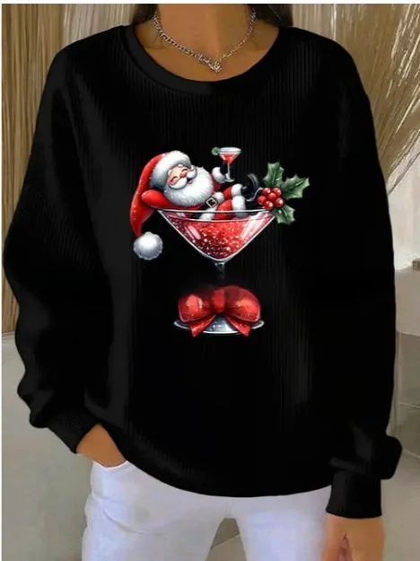 Relaxed-fit Casual Autumnwinter Long-sleeve Crew-neck Sweatshirt - Cz7236 23-2Xl
