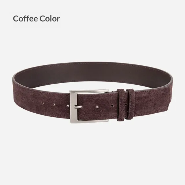 Womens Niche Style Decorative Dress Pants Belt Korean Style Genuine Leather Waist Belt Coffee - Shop at LoveMi