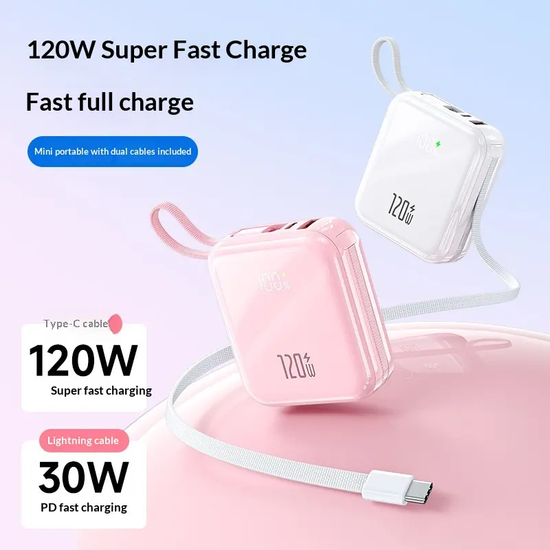 120W Super Fast Charging 20000mAh High-Capacity Mini