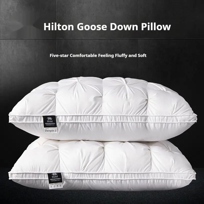 Neck-supporting White Goose Down Pillow