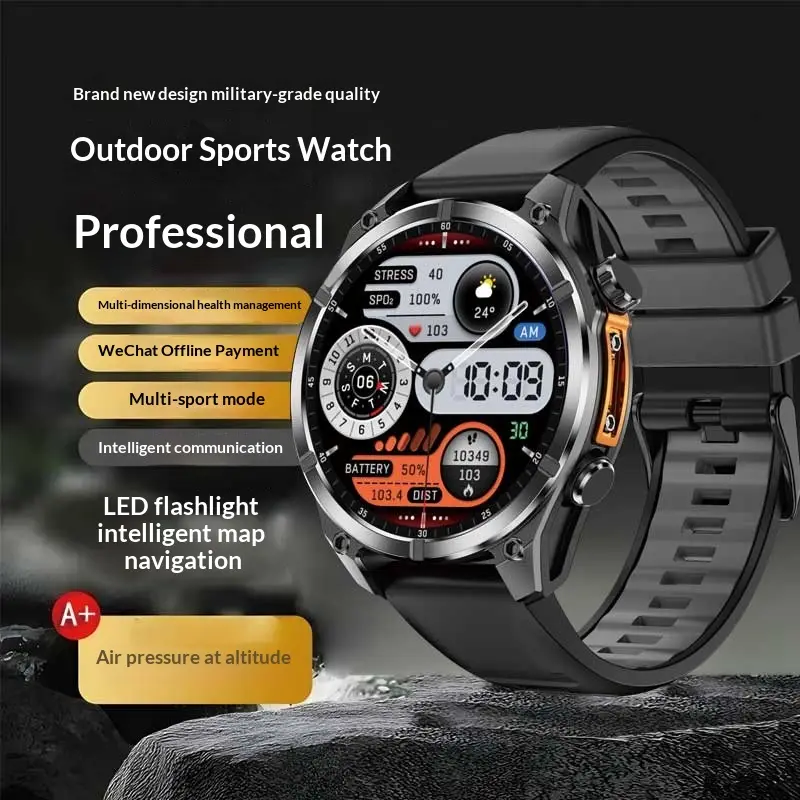 Running And Hiking Lighting Lamp Outdoor Sports Smartwatch