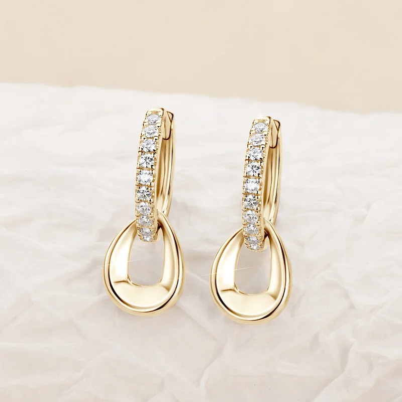 Instagram-style Long Tassel Moissanite Earrings For Women 925 Sterling Silver Ear Jewelry
