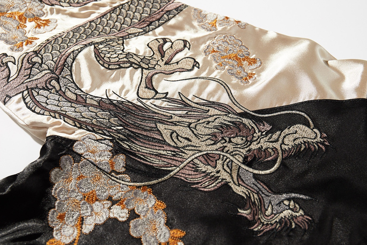 Mens Polyester Chinese Style Embroidered Jacket - Image 4