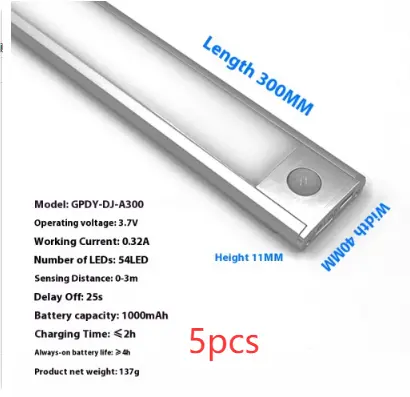 Ultra-thin Long Rechargeable Cabinet Lamp