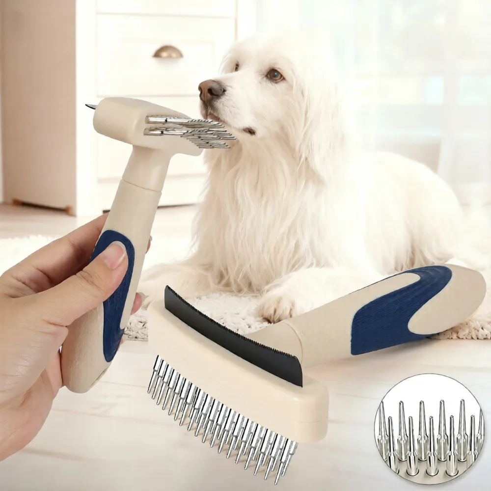 Pet Grooming Brush for Removing Loose and Dead Hair