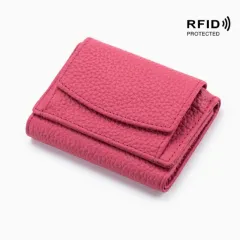Leather Mini Purse - Rose - View 1