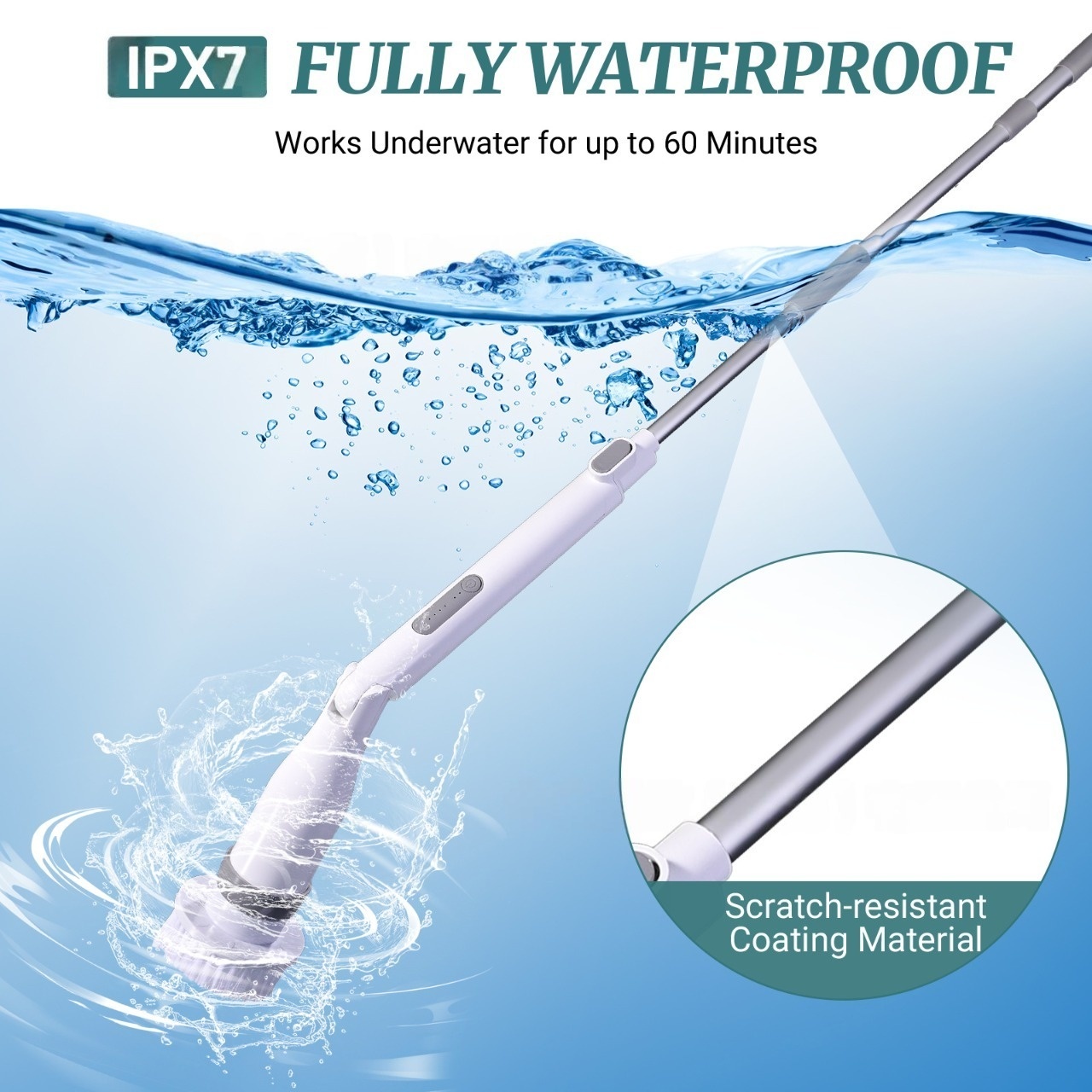 Multi-functional Wireless-Charging Electric Cleaning Brush For Car Kitchen And Bathroom