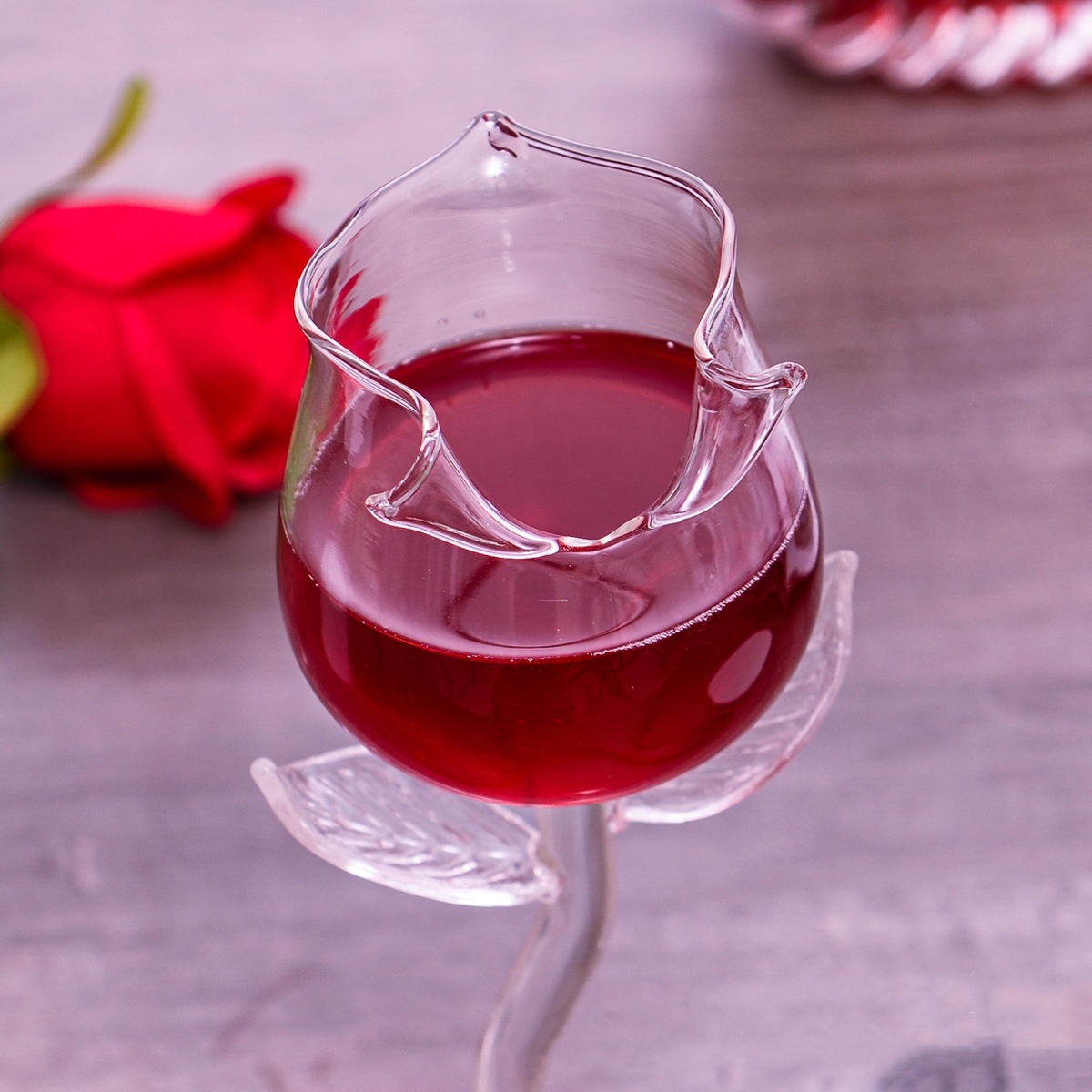 Creative Rose Shaped Wine Glass - Image 2