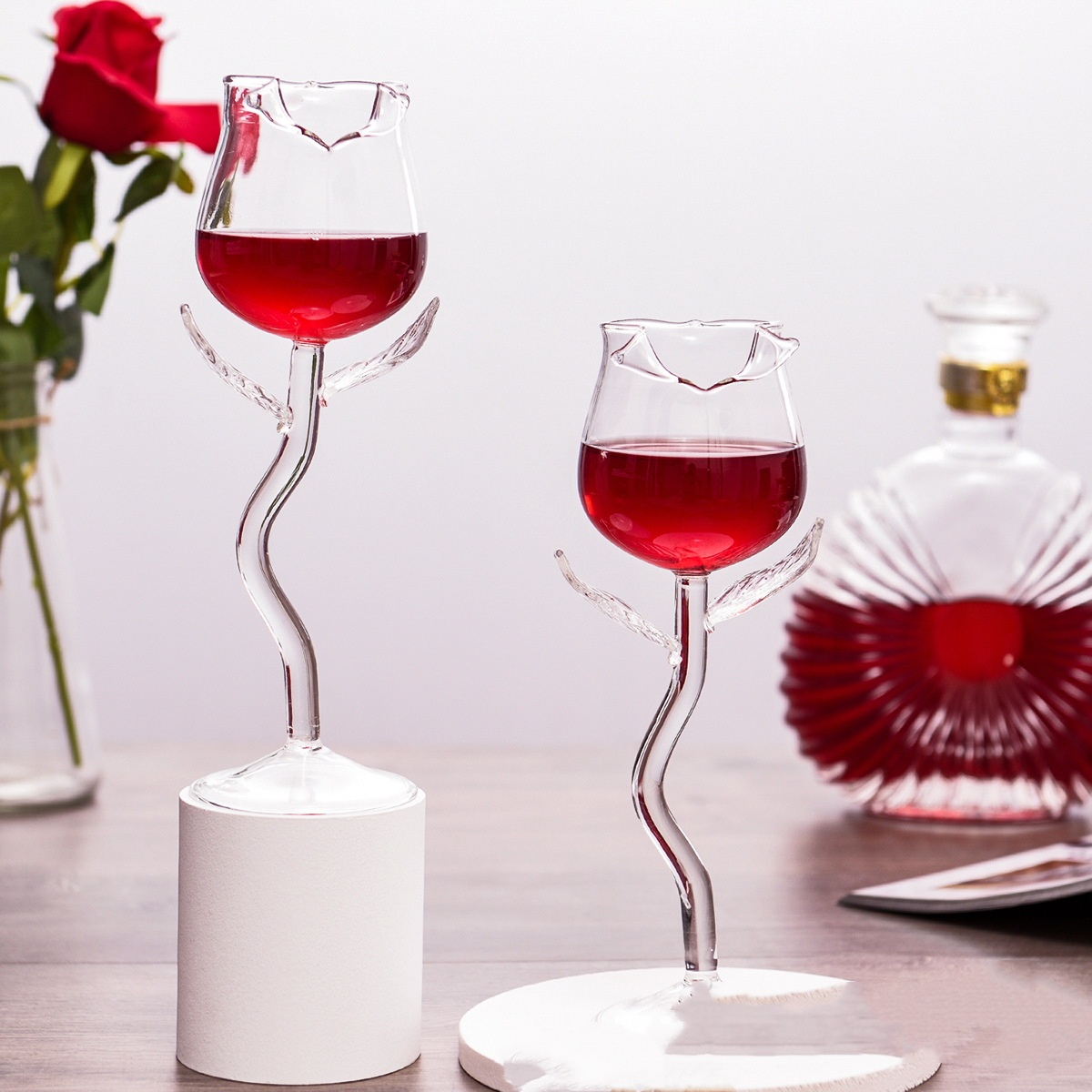 Creative Rose Shaped Wine Glass - Image 3