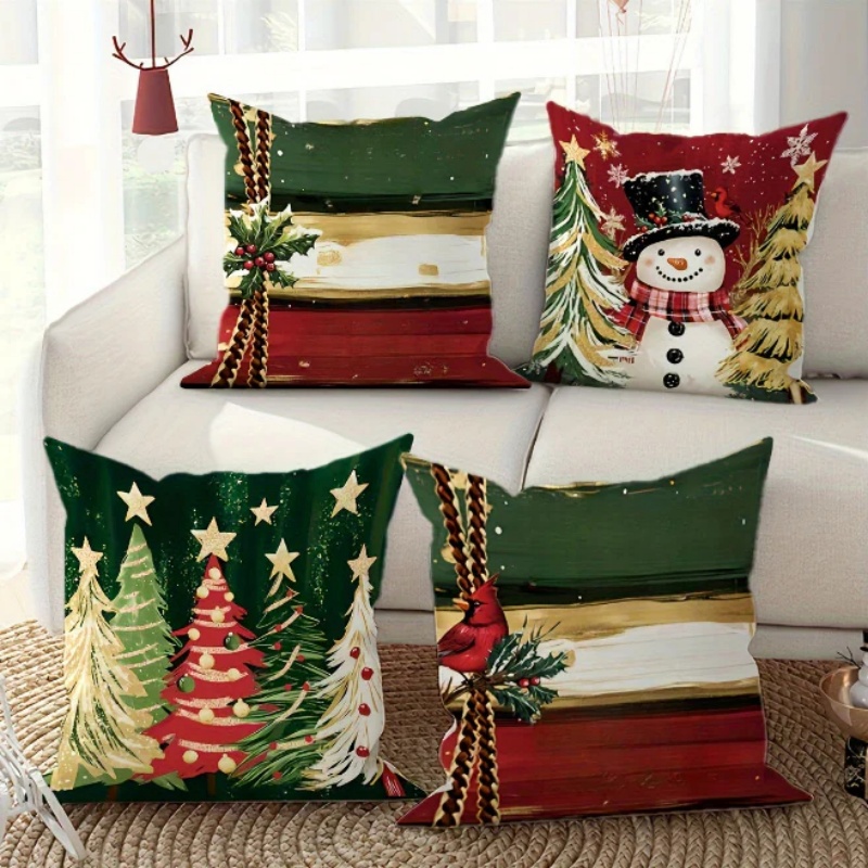 Christmas-themed Pillowcase Cushion Cover