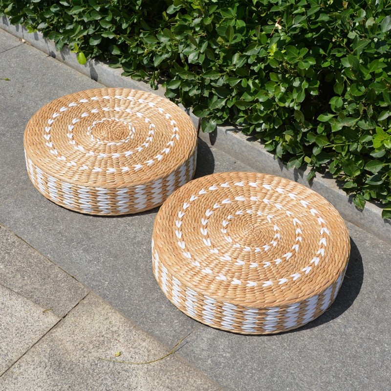 Bohemian Woven Ottomans