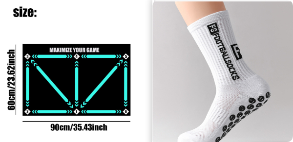 Mens Sports Socks With Nylon Dot Adhesive For Anti-slip Grip - Image 7
