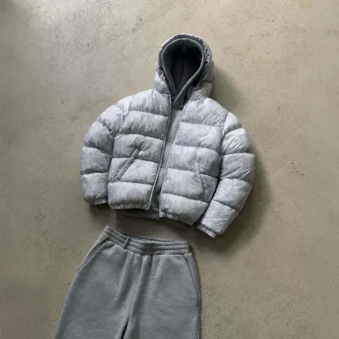 Mens and Womens Cotton-padded Hooded Jackets