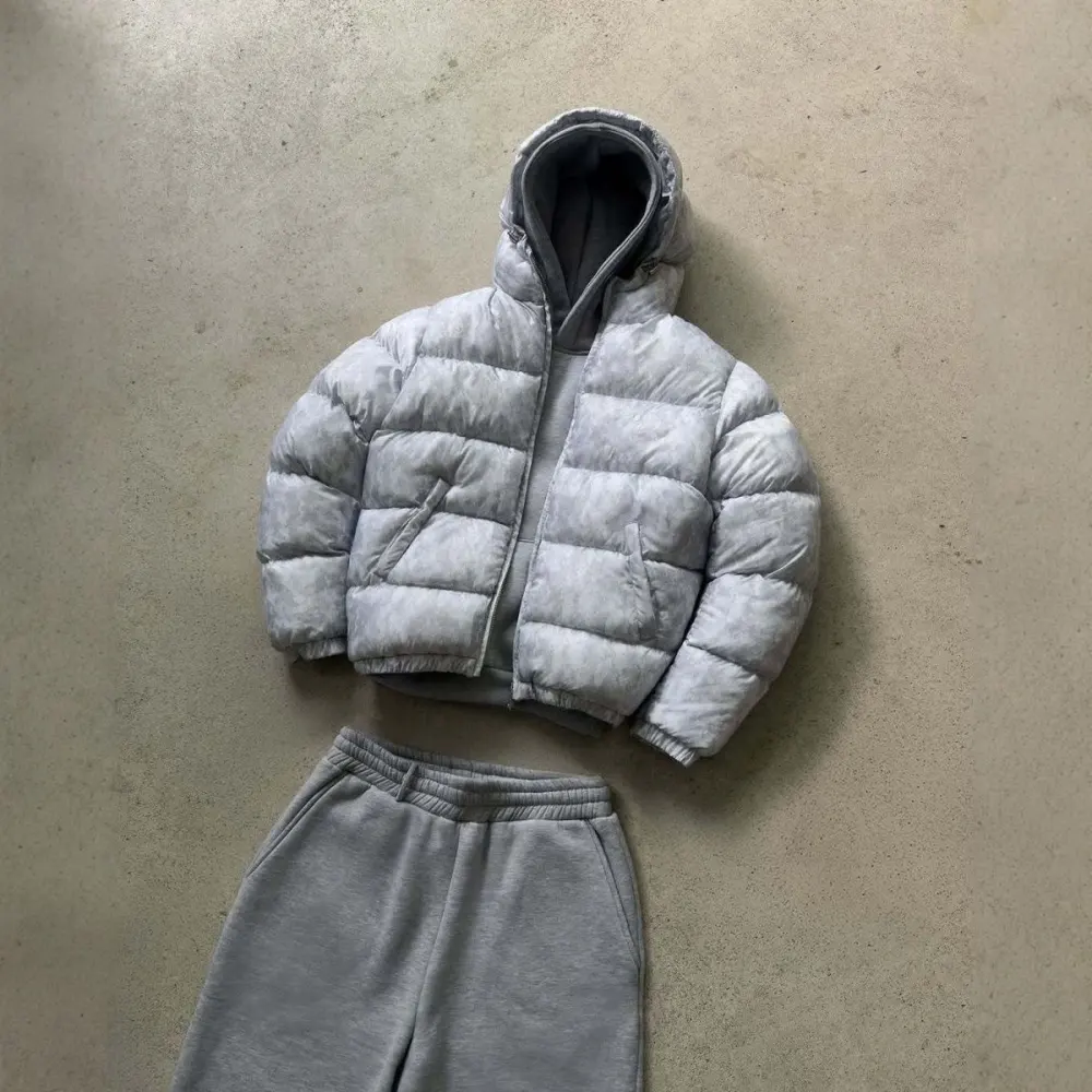 Mens and Womens Cotton-padded Hooded Jackets