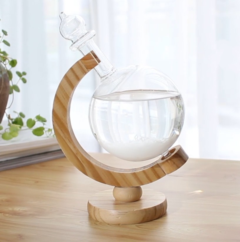 Home decor crystal earth weather bottle storm jar ornament