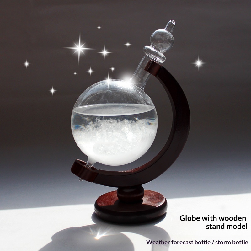 Home decor crystal earth weather bottle storm jar ornament