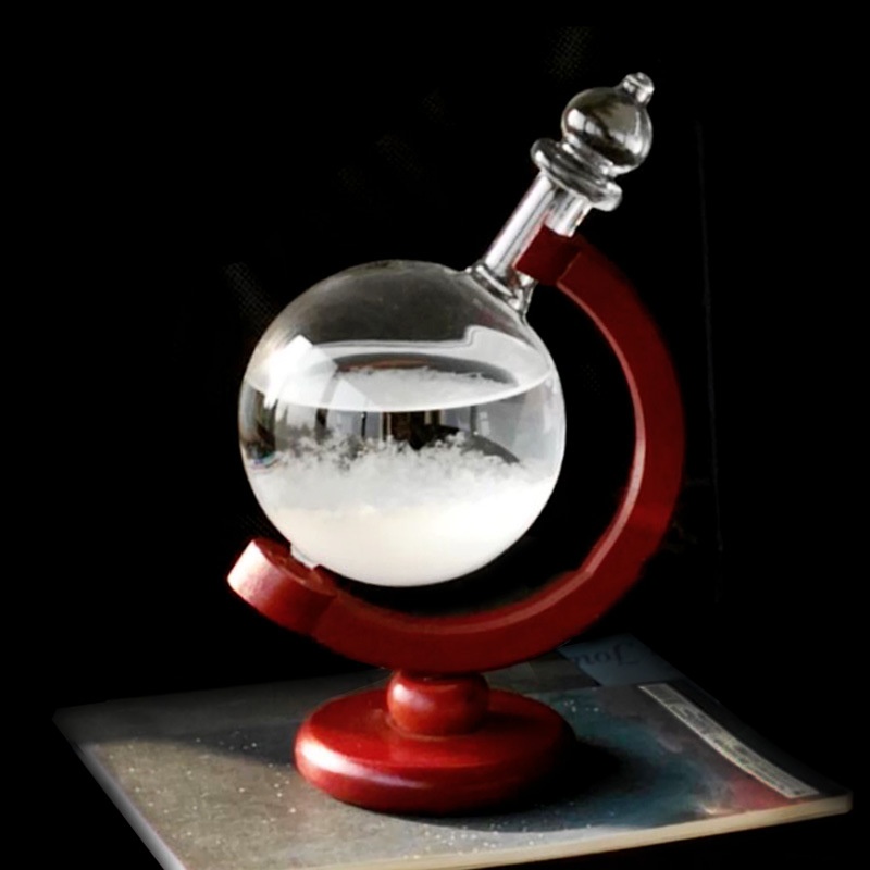 Home decor crystal earth weather bottle storm jar ornament