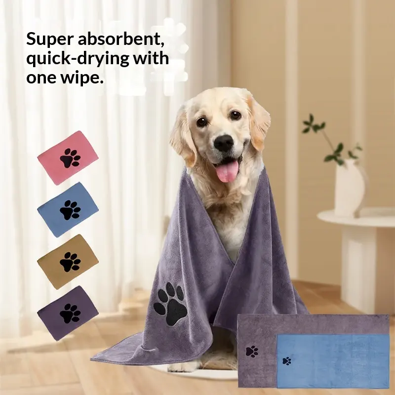 Pet Bath Towel Quick Drying Highly Absorbent