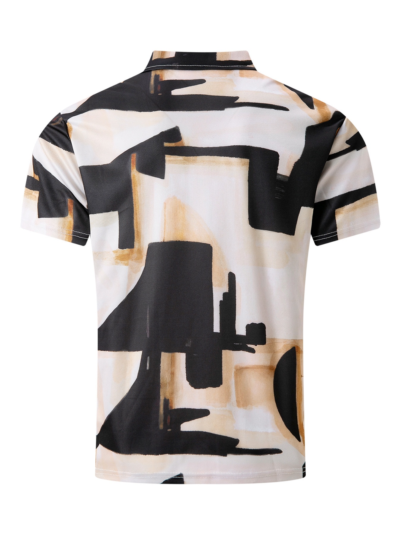 Mens 3D Digital Print Short-Sleeve Shirt - Image 1