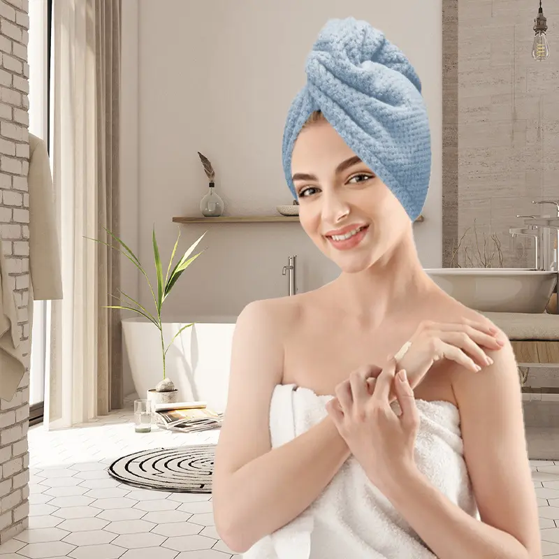 Womens Coral Fleece Hair Drying Cap Highly
